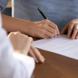Signing a Sewer Camera Inspection contract agreement